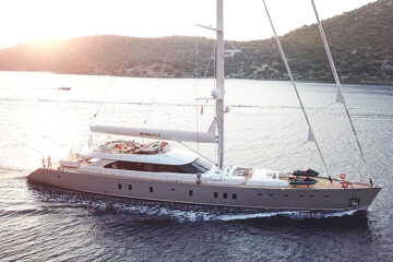 Luxury gulet for charter in a scenic Mediterranean destination, ideal for private yacht rentals and yacht holidays.